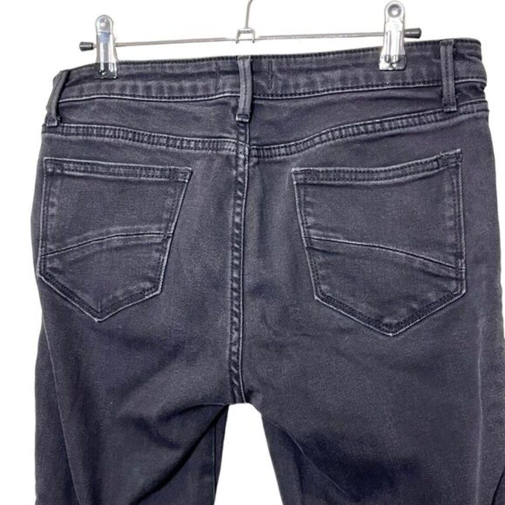 Driftwood Jackie Lace Trim Slim Jeans Women’s‎ 28 Black Raw Hem Stretch Denim - Picture 9 of 13